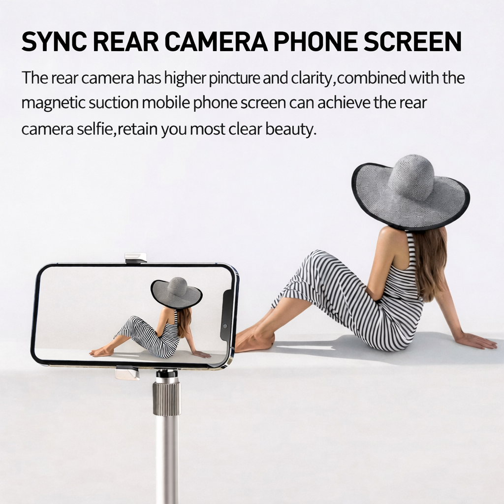 Magnetic Phone Selfie Screen for Rear Camera Vlogging - iPhone & Android