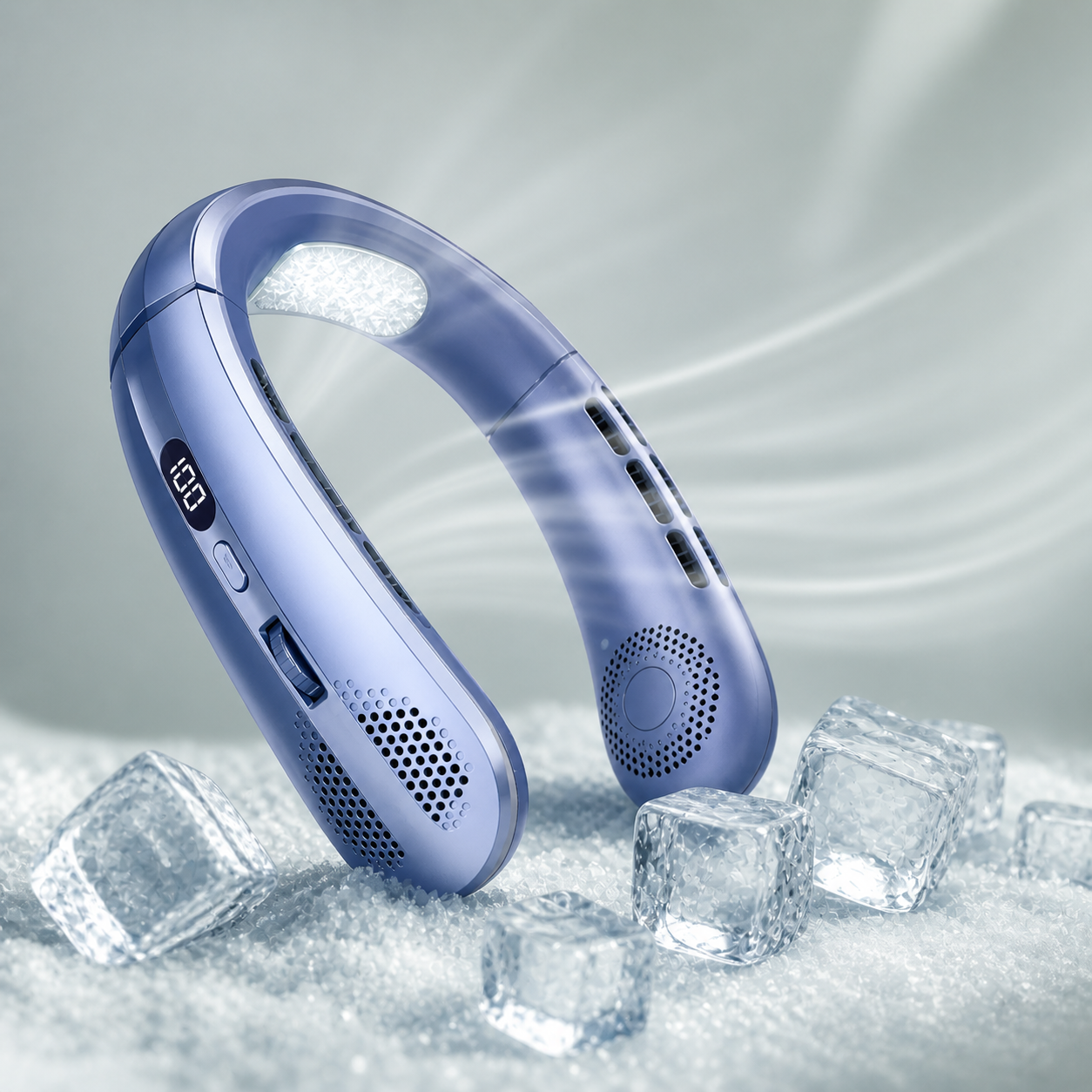 Xiaomi Bladeless Neck Fan – Portable, Rechargeable, Ultra-Quiet Cooling with LED Display