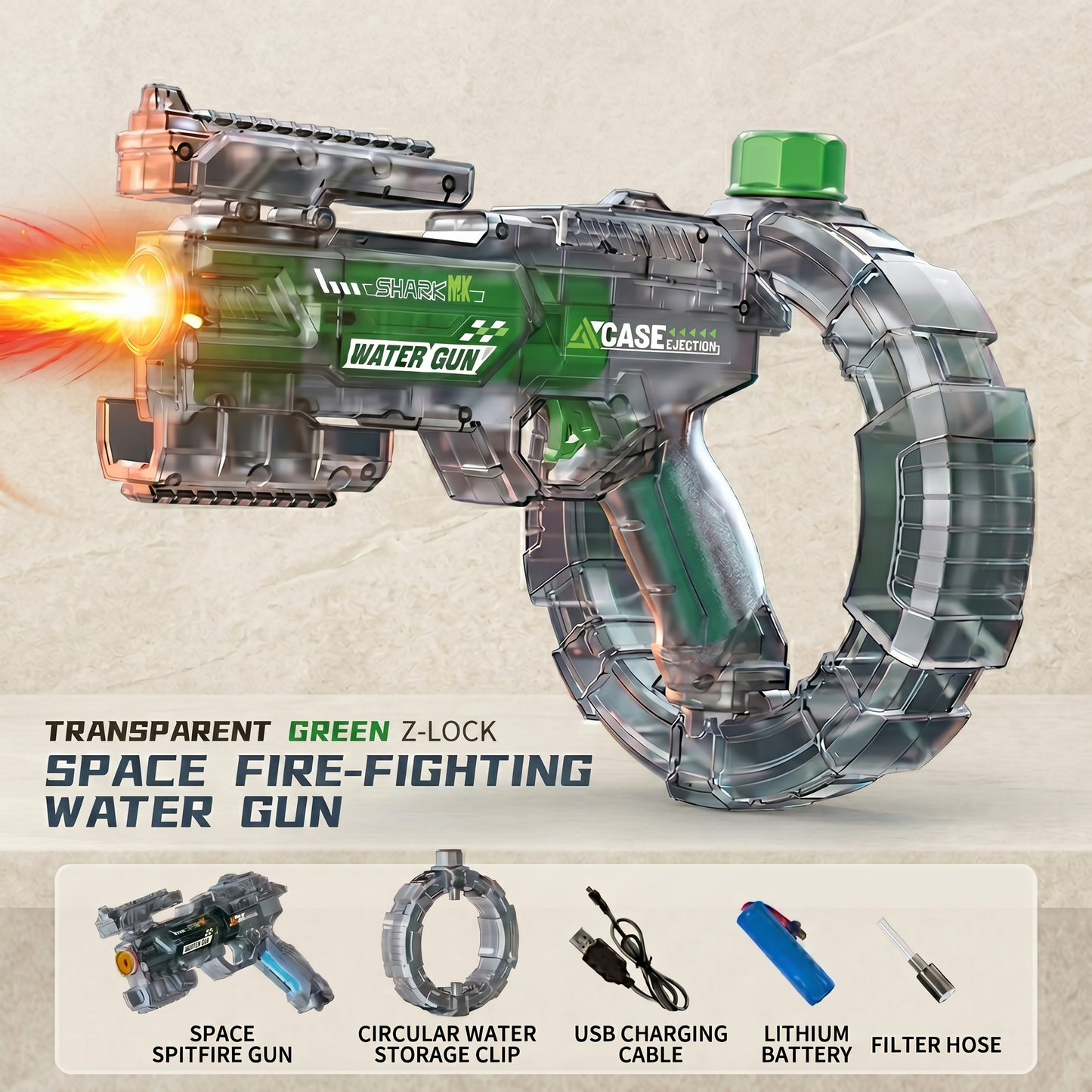 Electric Automatic Water Gun – Rechargeable Powerful Water Blaster for Kids & Adults | Long Range Summer Beach & Outdoor Toy
